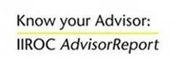 Know your advisor iiroc advisor report logo